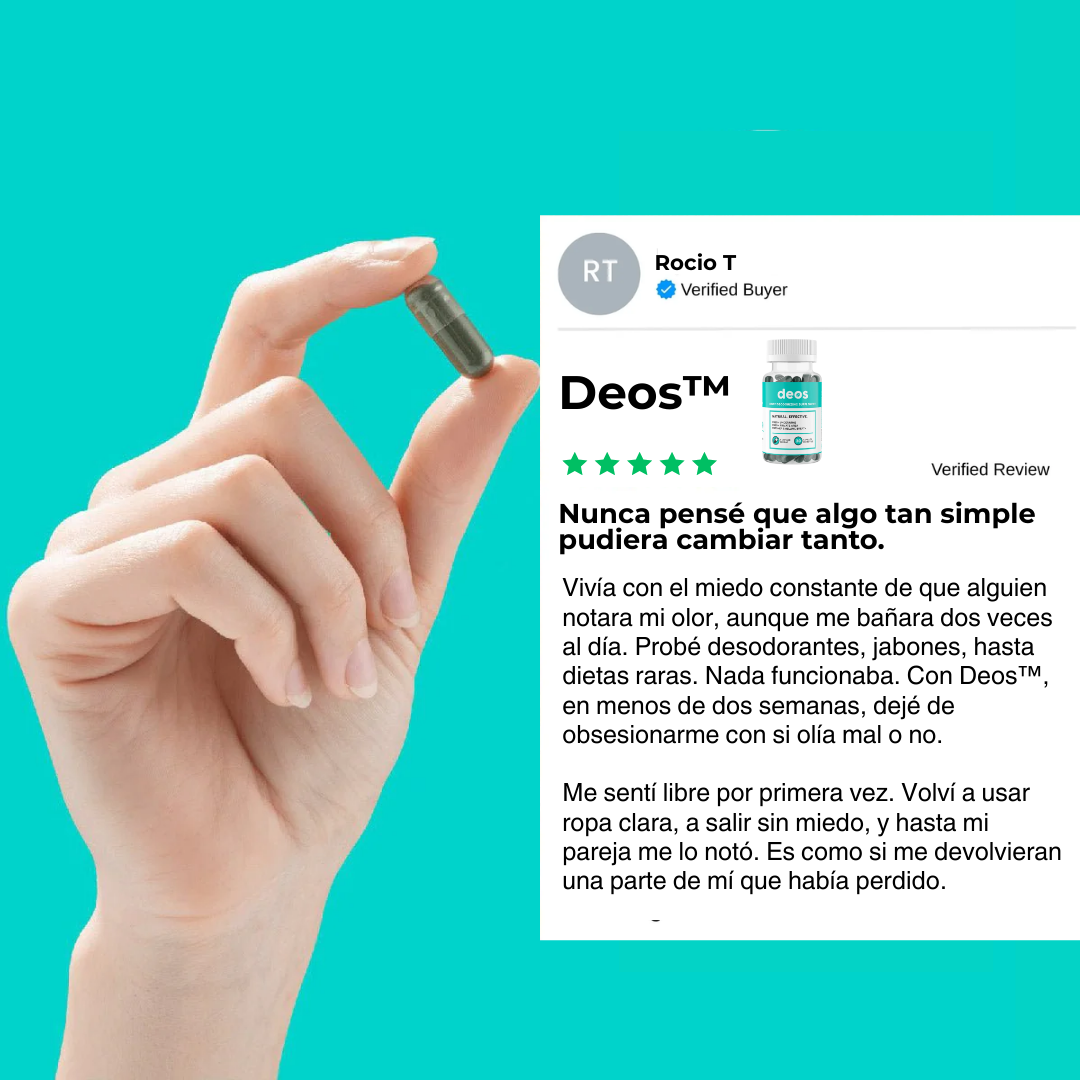Deos™ Cápsulas - Neutraliza olores corporales desde la raíz